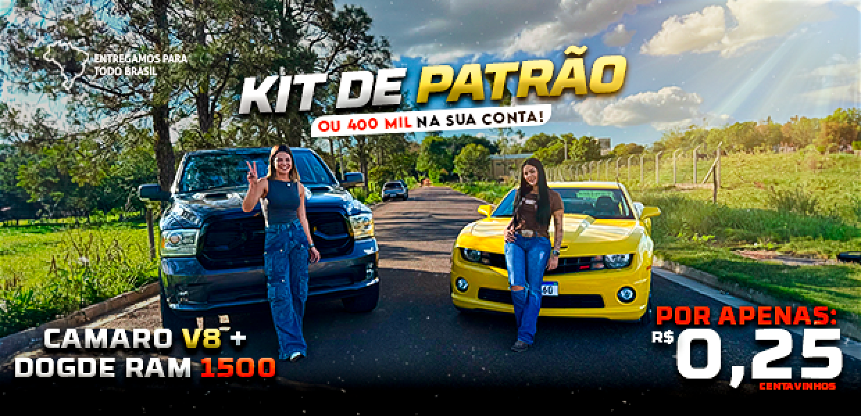 #12 KIT DE PATRÃO - DODGE RAM 1500 + CAMARO V8🍀🔥